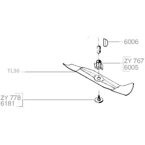 TL36 - Lame 36cm OUTILS WOLF Pour Tondeuse Rotondine PS – Image 3