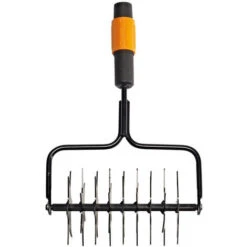 Fiskars Aérateur, Tête D'outil QuikFit, Largeur: 20,5 Cm, Acier, Noir/Orange, QuikFit, 1000689