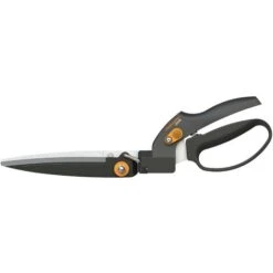 Fiskars GS40 Cisaille à Gazon, Orange/Gris, Lames En Acier Inoxydable Et Aux Poignées En Plastique Renforcé De Fibre De Verre, SmartFit, 1023632