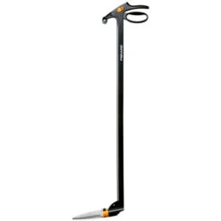 Fiskars Cisaille à Gazon Longue Portée, Mécanisme Anti-bourrage Servo-System, Longueur: 100 Cm, Lames En Acier/Poignée Et Manche En Plastique Renforcé De Fibre De Verre, Noir, GS46, 1000590