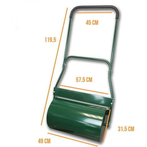 Rouleau De Jardin En Métal Avec Poignée Agrippante - 49 Cm - Vert - Linxor – Image 2