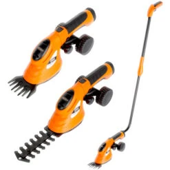 Sculpte Haies Et Cisaille à Gazon 2en1 1.5Ah 3,6V Batterie Chargeur Manche Télescopique Lames En Metal – De BRAST
