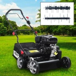 Scarificateur Thermique 208cc 42cm Briggs Stratton 50l 2en1 Rouleau Verticoupe Et Ventilation B&S De BRAST