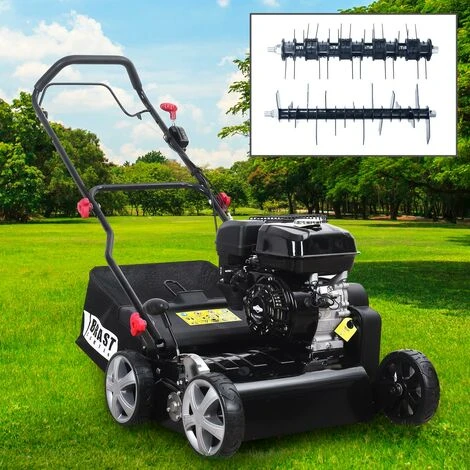 Scarificateur Thermique 208cc 42cm Briggs Stratton 50l 2en1 Rouleau Verticoupe Et Ventilation B&S De BRAST