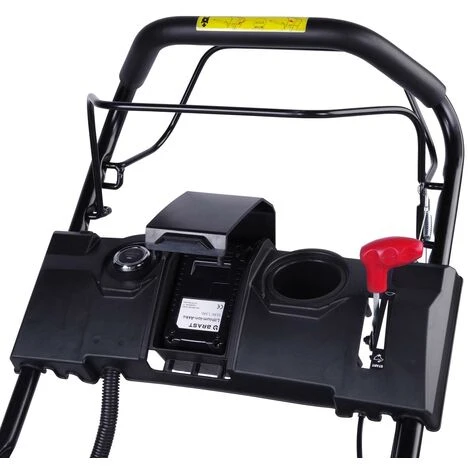 Tondeuse Thermique Tractée 41cm 144cc Démarrage électrique 2.800 Trs / Min 4,1cv Moteur 4 Temps 40l Réglage Central 25-75mm, Capot En Acier - BRAST – Image 3
