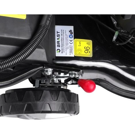 Tondeuse Thermique Tractée 41cm 144cc Démarrage électrique 2.800 Trs / Min 4,1cv Moteur 4 Temps 40l Réglage Central 25-75mm, Capot En Acier - BRAST – Image 4
