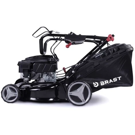 Tondeuse Thermique Tractée 41cm 144cc Démarrage électrique 2.800 Trs / Min 4,1cv Moteur 4 Temps 40l Réglage Central 25-75mm, Capot En Acier - BRAST – Image 5