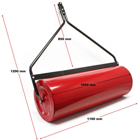 Rouleau Gazon à Pousser 35x100cm Pour Tracteur à Pelouse Remplissable Râcleur Saletés Rouleau Jardin – Image 4