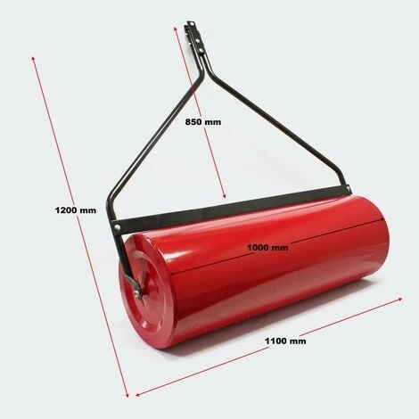 Rouleau à Gazon 100 Cm, Métal Laqué, à Atteler à Un Tracteur Tondeuse – Image 4