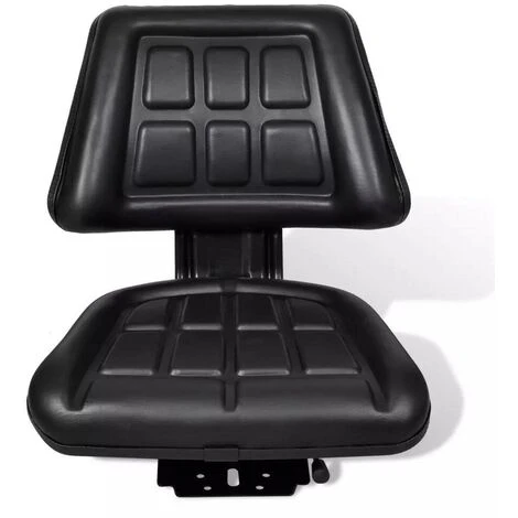 Hommoo Siege De Tracteur Avec Dossier Noir HDV07663 – Image 2