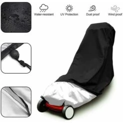 LITZEE Couverture De Tondeuse à Gazon, Imperméable Toile D'ombrage À Toute épreuve Protection UV Toile De Protection Résistant Aux Déchirures 48x18,5x13,5 Pouces