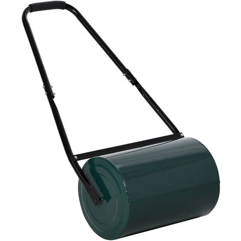 OUTSUNNY Rouleau à Gazon De Jardin Robuste Grande Capacité 30 L Dim. 104L X 42l X 30H Cm Vert