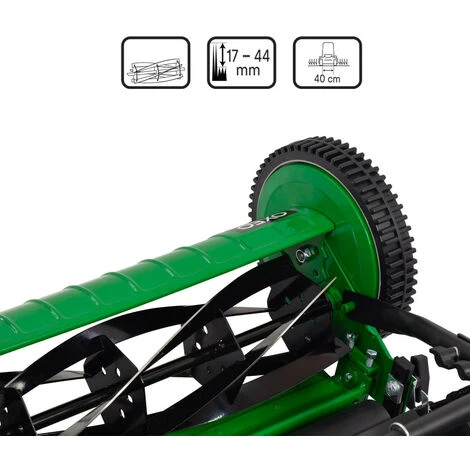 Tondeuse à Main Pelouse - Tondeuse à Main Gazon -5 Lames Solides - Largeur 40cm - Réglage Hauteur - Tondeuse Manuelle – Image 4