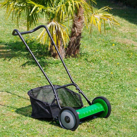 Tondeuse à Main Pelouse - Tondeuse à Main Gazon -5 Lames Solides - Largeur 40cm - Réglage Hauteur - Tondeuse Manuelle – Image 5