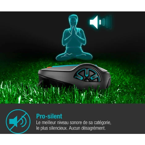 GARDENA SILENO Life 1250. Tondeuse Robot Connectée Bluetooth®. < 1250m². Tond Sous La Pluie. Capteur De Gel. Nettoyage à L’eau. Ultra-silencieuse (15103-26). – Image 4