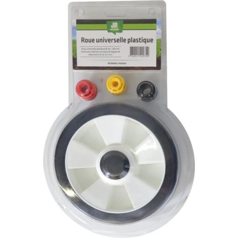 Roue De Tondeuse Universelle 200 Mm Avec 4 Bagues De Réduction ROU0003 JR – Image 2