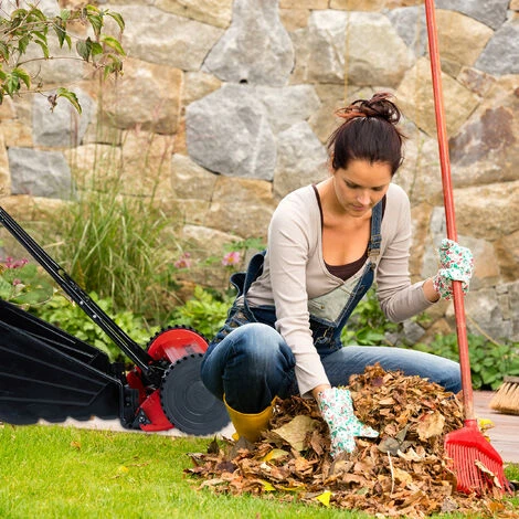 Relaxdays Tondeuse Manuelle Gazon, Avec Bac De Ramassage, Réglage Hauteur De Coupe, Largeur Découpe 29,5 Cm, Noir/rouge – Image 5