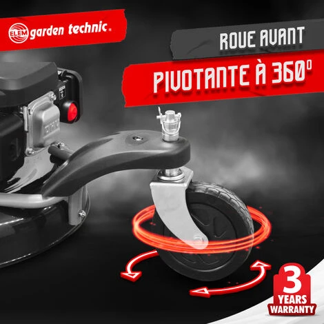 Tondeuse Thermique Tractée 3 Roues 196cc - 55cm - Elem Garden – Image 3