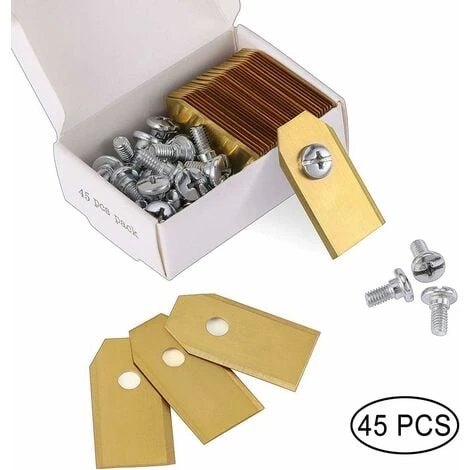 45 X Lames De Couteau En Titane Pour Toutes Les Tondeuses Robotiques Husqvarn/Automower/ Yardforce/Gardena(3g-0.75mm) Avec 45 Vis, Lames De Rechange Pour Modéles 105,310,315,320,420,430x,r40i – Image 2