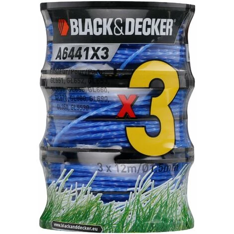 Black & Decker Lot De 3 Bobines Reflex Plus A6441 (2+1 Gratuite) BLACK+DECKER A6441X3-XJ – Image 2