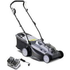 VOLTR 36V – Tondeuse à Gazon Sans Fil 43cm – 2x Batteries 18V Lithium 4.0Ah + Double Chargeur Rapide. Récupérateur D’herbe 40L