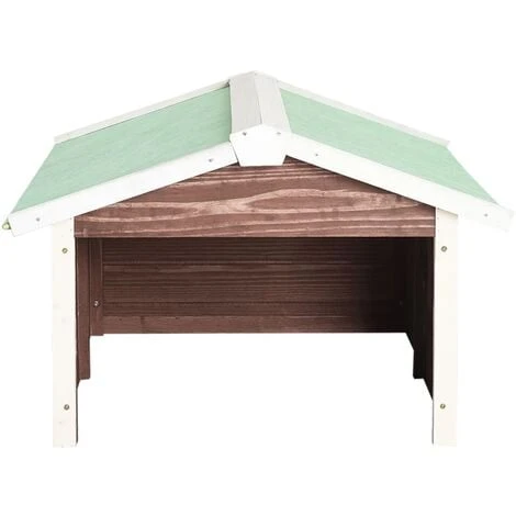 Garage De Tondeuse à Gazon 72x87x50 Cm Moka Et Blanc Sapin VidaXL – Image 4