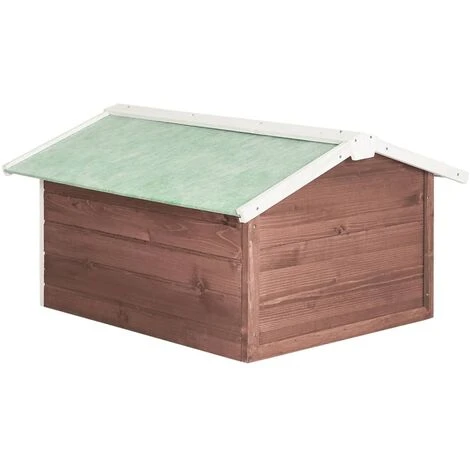 Garage De Tondeuse à Gazon 72x87x50 Cm Moka Et Blanc Sapin VidaXL – Image 5