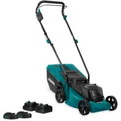 Tondeuse à Gazon Sans Fil 40V - Sans Balais à Charbon - 33cm – Hauteur De Coupe Réglable – 2x Batteries 2.0Ah Et Chargeurs Inclus