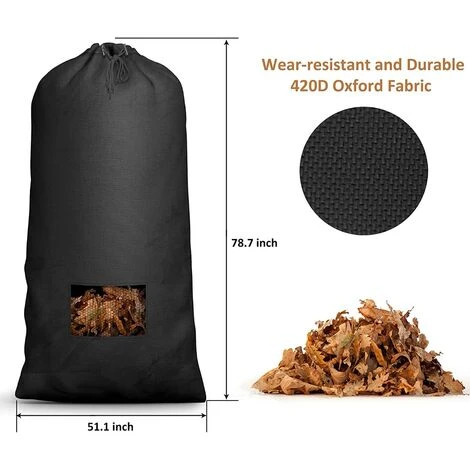 Attrape Feuilles, Sac De Rangement De Feuilles De Tracteur à Gazon, Sac De Feuilles De Tondeuse à Gazon Pour Collection De Feuilles Tombées Dans Le Jardin-Macaron – Image 2
