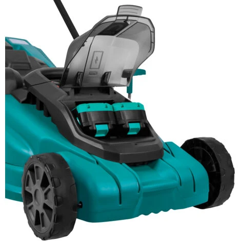 Tondeuse à Gazon 40V – Largeur De Coupe 38 Cm – Réglage Central De La Hauteur – 2 Batteries 4.0Ah Et Un Chargeur Rapide Double – Image 2