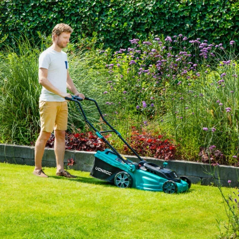 Tondeuse à Gazon 40V – Largeur De Coupe 38 Cm – Réglage Central De La Hauteur – 2 Batteries 4.0Ah Et Un Chargeur Rapide Double – Image 5