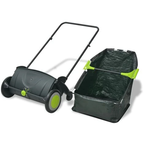 Tondeuse à Gazon Manuelle Balayeuse Largeur De Coupe De 55cm Sac De Ramassage De 103 L – Image 3