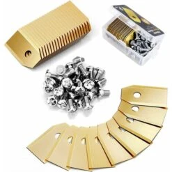 ZOLGINAH Lame Robot Tondeuse , 30 Lames De Rechange Universelles Couteau De Rechange Adapté à Toutes Les Tondeuses à Gazon Robotiques Husqvarna Automower, Gardena, Yardforce