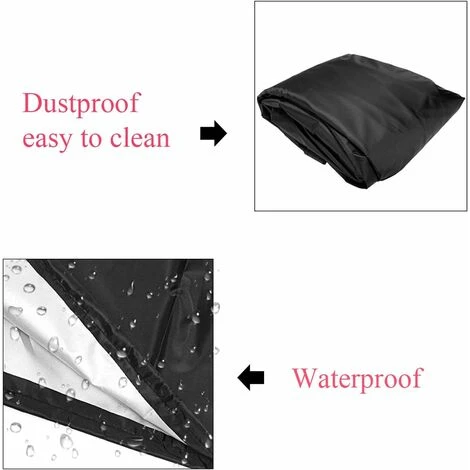 RHAFAYRE Housse De Protection Housse De Rangement Pour Pelouse Tracteur, Etanche Anti-Poussière Housse Pour Tondeuse Auto-portée Extérieure Housse De Tracteur De Pelouse-182 111 116cm – Image 4