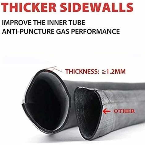 Lot De 2 Chambres à Air De 4.10/3.50-4" Pour Chariot à Main, Chariot De Transport, Chariot De Jardin, Tondeuse à Gazon - Rechange Pour 4,10-4 – Image 2