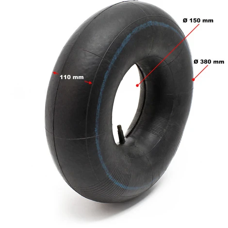 Lot 2 Chambres Air Autoportée 15x6.00-6 Pneumatique Valve Droite Tracteur Gazon – Image 2