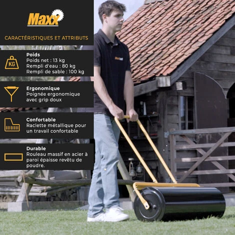 Rouleau à Gazon - Rouleau De Jardin - Volume 65 L - 90 Cm - Vert - MaxxGarden – Image 2