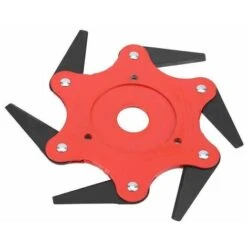 60mm 6 Dents Extérieur Lames De Coupe-herbe Tondeuse à Gazon Coupe-herbe Tête De Machine (Rouge),