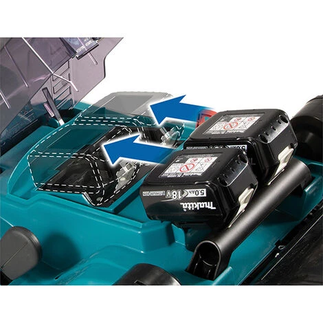 Tondeuse 36V (2x18V) 38cm + 2 Batteries 4 Ah + Chargeur Double - MAKITA - DLM382CM2 – Image 3
