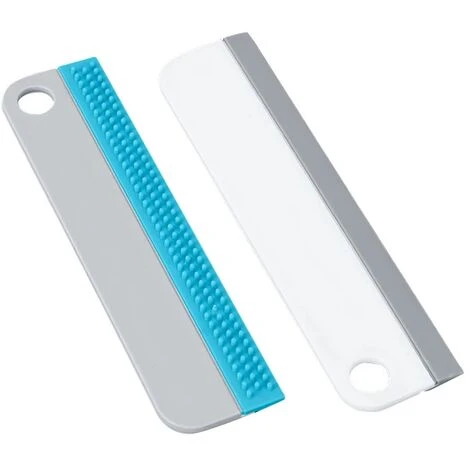 Silicone Souple Verre Essuie-glace Grattoir Cuisine Salle De Bain Verre Outils De Nettoyage Pour Voiture Miroir Nettoyant Raclette Fenêtre Nettoyage Brosse Blanc Gris – Image 5