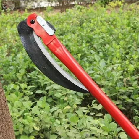 LYCXAMES -- Faucille Agricole Pliante à Long Manche, Coupe Du Blé, Tondeuse à Gazon, Couteau De Jardinage, De Désherbage, Outils De Jardin – Image 3