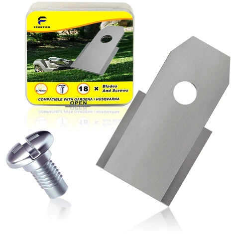 RHAFAYRE 30x Lames De Rechange En Acier Inoxydable Compatible Avec Husqvarna Gardena McCulloch Rob Flymo Yardforce Matrix Grizzly Brast - Comprend Des Vis