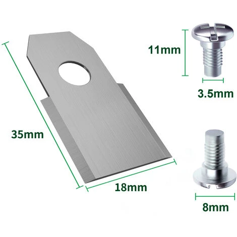 RHAFAYRE 30x Lames De Rechange En Acier Inoxydable Compatible Avec Husqvarna Gardena McCulloch Rob Flymo Yardforce Matrix Grizzly Brast - Comprend Des Vis – Image 3