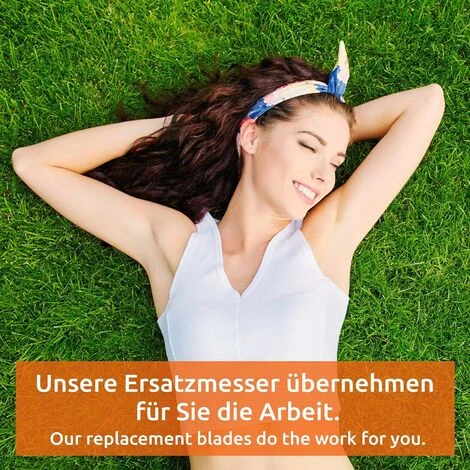 RHAFAYRE 30x Lames De Rechange En Acier Inoxydable Compatible Avec Husqvarna Gardena McCulloch Rob Flymo Yardforce Matrix Grizzly Brast - Comprend Des Vis – Image 5