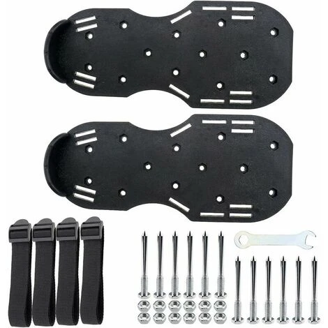 Paire De Chaussures Aératrices à Pointes Pour Gazon - 30 X 13 Cm - Sandales D'aération - Cloueuse - Aérateur De Gazon - Sangles Réglables Avec Boucles Métalliques – Image 4