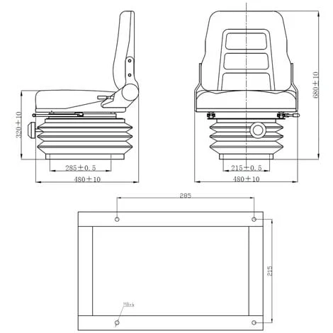 Siège De Tracteur Et De Chariot élévateur Dossier Réglable VidaXL – Image 3