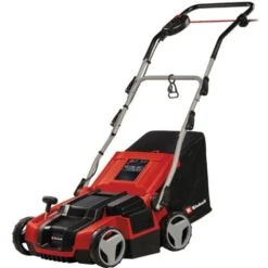 Einhell Scarificateur-aérateur électrique GE-SA 1435/1 (1 400 W, Largeur De Travail 35 Cm, Profondeur Réglable Sur 4 Niveaux, Bac Collecteur 28 L)