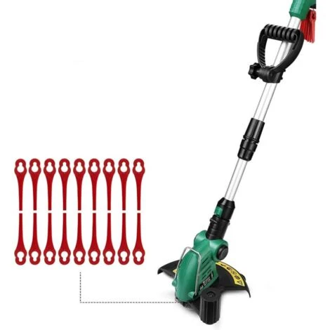 100pcs Lames En Plastique De Rechange Pour Coupe Bordure Lame De Tondeuse à Gazon Lames Pour Débroussailleuse Sans Fil Lames De Coupe De Remplacement Pour Jardin Pelouse (L83 Rouge 10×5mm) – Image 5