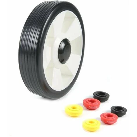 Roue De Tondeuse à Gazon Universelle Ø 180mm Avec Bagues Largeur De Bande 45mm Générique Parc Entretien Rechange Chariot Barbecue Autoportée