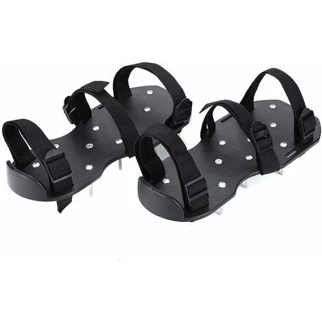 Aérateur De Pelouse, 1 Paire De Chaussures à Ongles Scarificateur Avec Sangles Réglables Chaussures à Pointes De Taille Universelle Pour Pelouse (3 Sangles) – Image 4